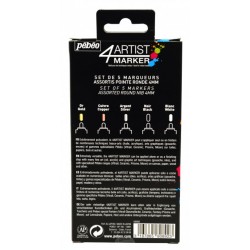 SET 5 METALLIC COLOR 4ARTIST MARKER 4 MM OIL-BASED PAINT MARKER -